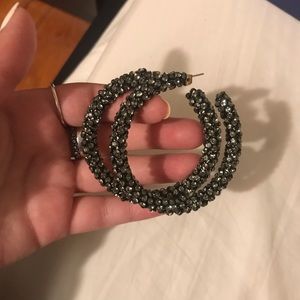 Studded hoop earrings